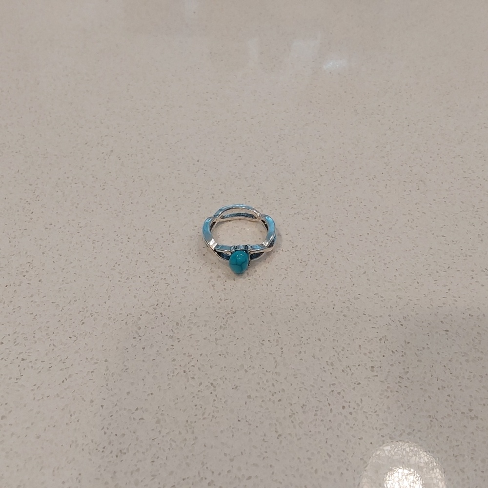 Natural Stone Alloy Ring